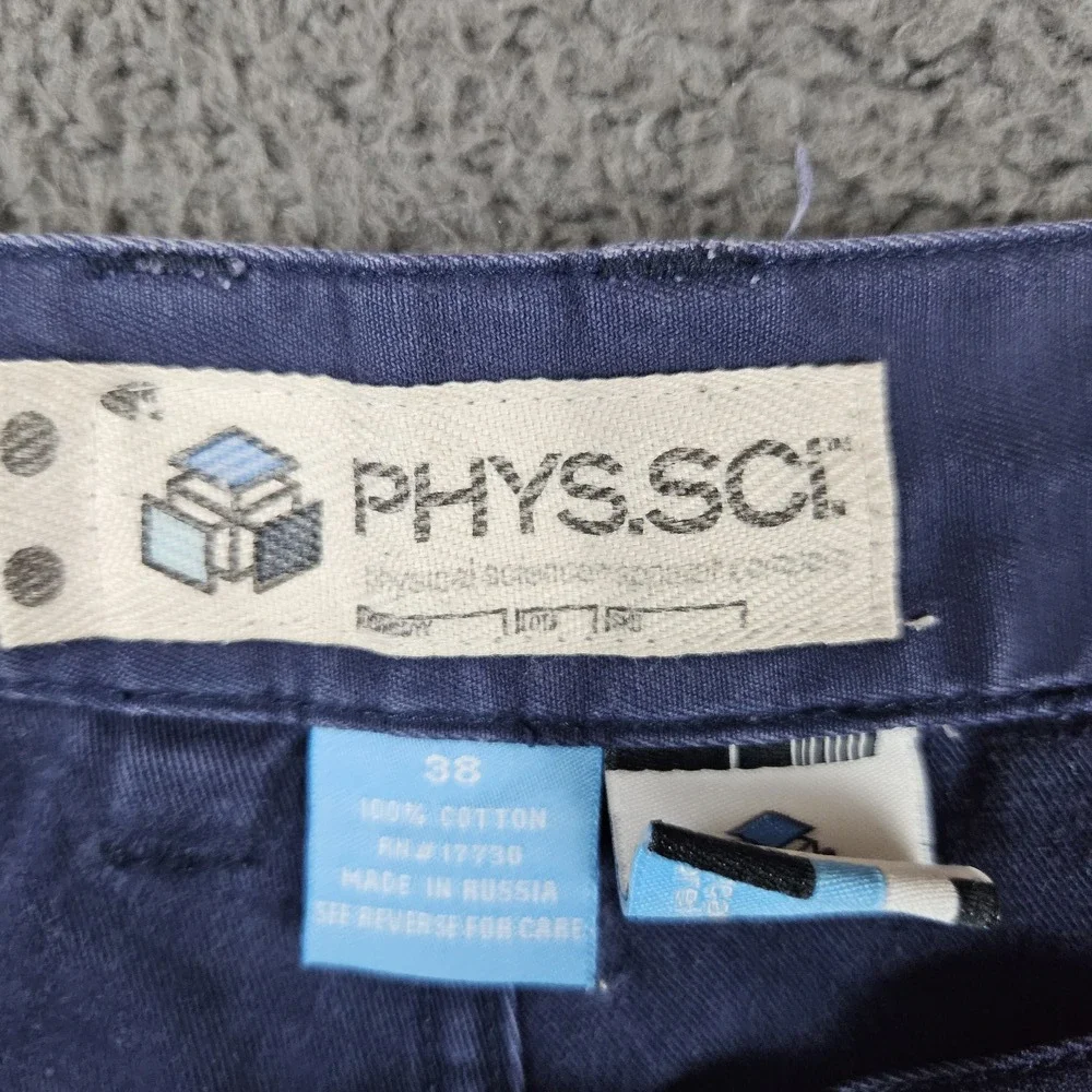 Phys.Sci Shorts Men 38 Blue Carpenter Relaxed Fit Loose Baggy Skater Vintage Y2K